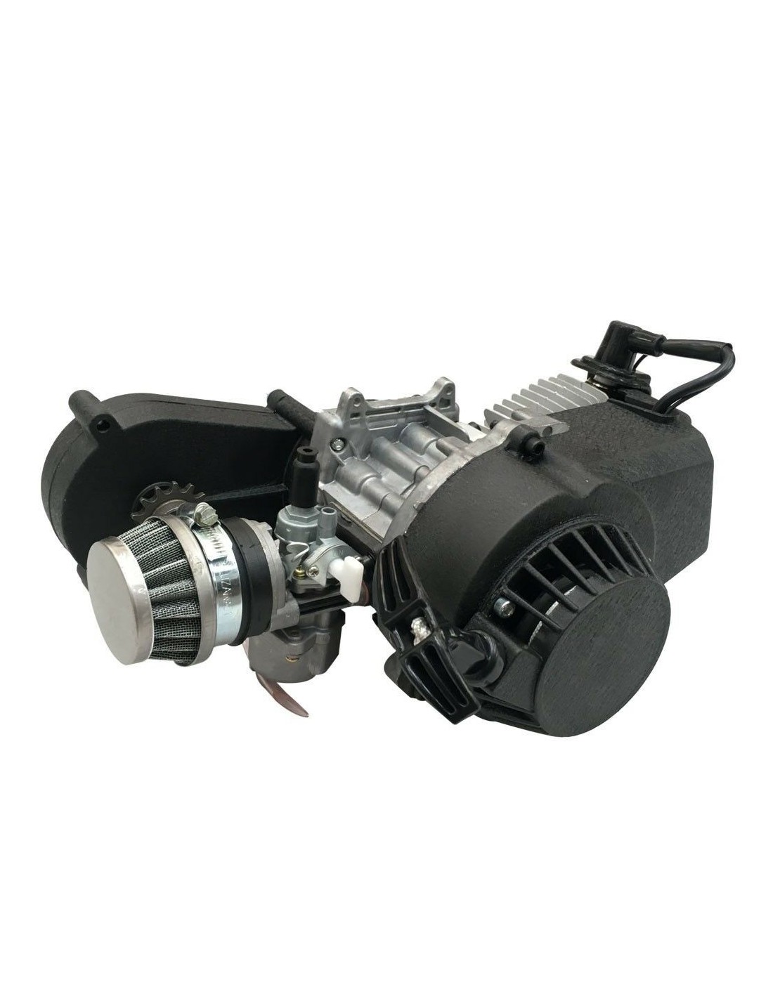 Moteur 2 Temps 49cc Pour Dirt Bike, Pocket Bike, Quad Mini - 3 CV, Démarrage Par Câble - Moteur Cross Refroidi Par Air