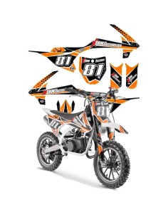 Kit déco pocket bike ORANGE MX / highper 49 cc / 500 W