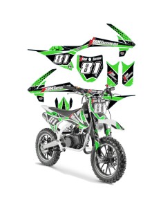 Kit déco pocket bike VERT MX / highper 49 cc / 500 W