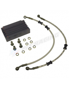 Radiateur d’huile alu CNC durite 460 mm dirt bike / pit bike