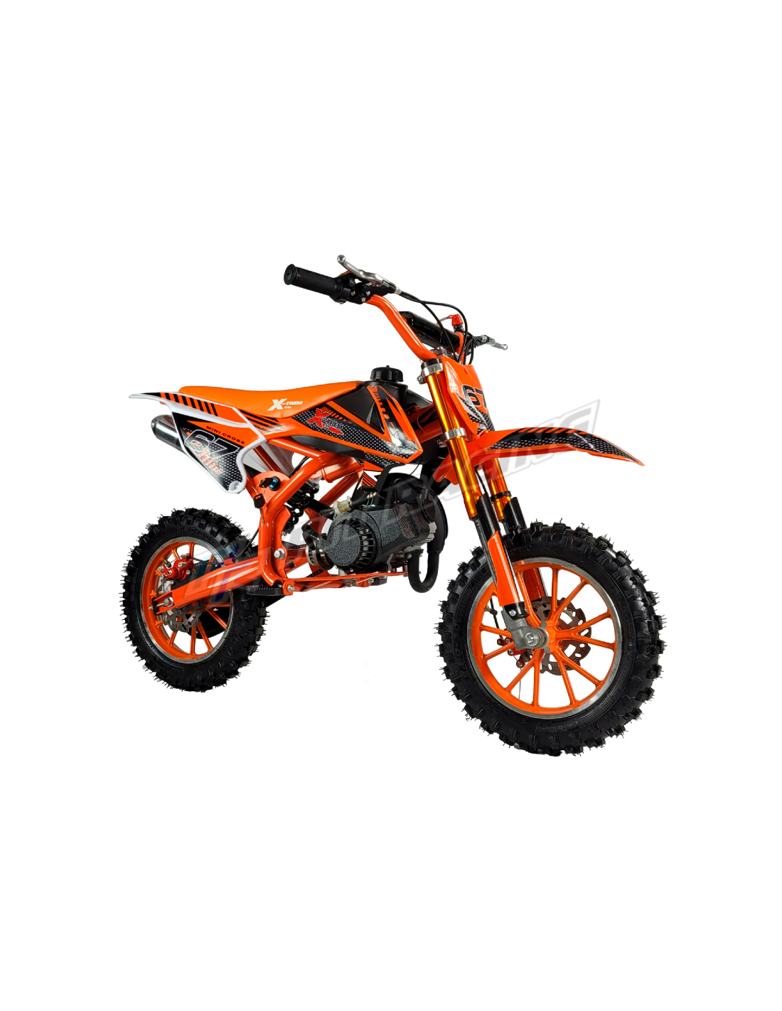 Carénage Noir Orange Pocket Bike Cross 47 / 49cc - AdreaPocket