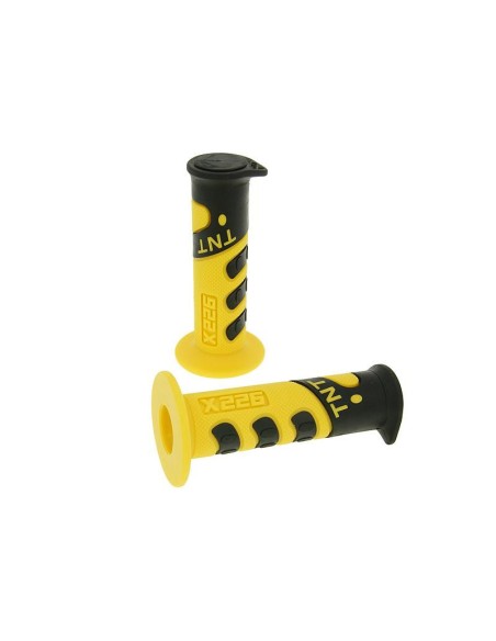 Poignée grip TNT jaune et noir dirt bike / pit bike / moto - PitRacing