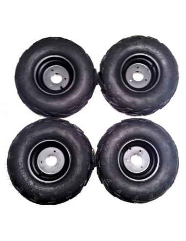 Pack de 4 Roue complète quad enfant 7" Roue / Jante / Pneu sur PitRacing