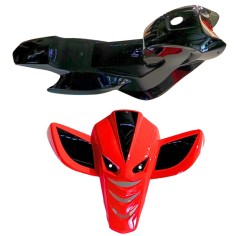 Carénage noir face rouge de pocket quad 49 cc NITRO DRAGON , DRAGON II , DIAMOND
