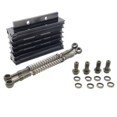 Radiateur d’huile alu noir CNC durite 200 mm dirt bike / pit bike