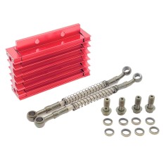 Radiateur d’huile alu rouge CNC durite 200 mm dirt bike / pit bike