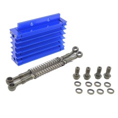 Radiateur d’huile alu bleu CNC durite 200 mm dirt bike / pit bike