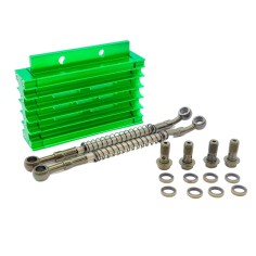 Radiateur d’huile alu vert CNC durite 200 mm dirt bike / pit bike