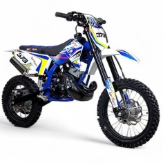 Pit bike 50 ITALJET RENFORCE Réplica 2temps roue 12/14" Bleu "Frein hydraulique + Fourche inversée"