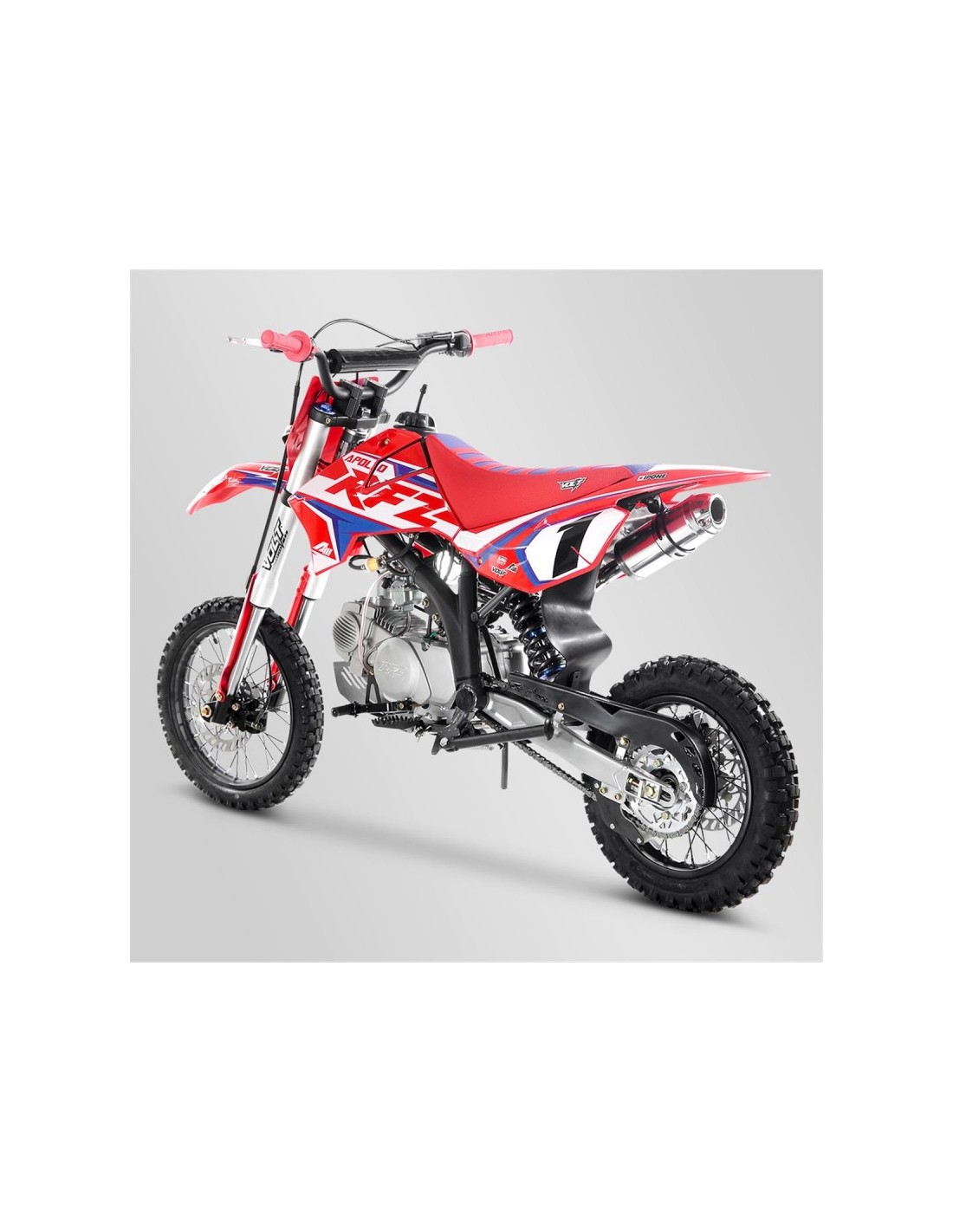 SUPER PROMO!!! Dirt bike Apollo RFZ 150cc 12/14 OPEN ROUGE MOTO sur PitRacing