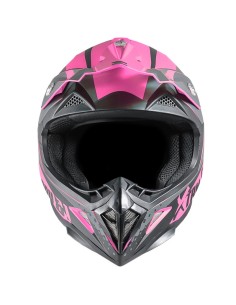 Casque moto cross enfant rose