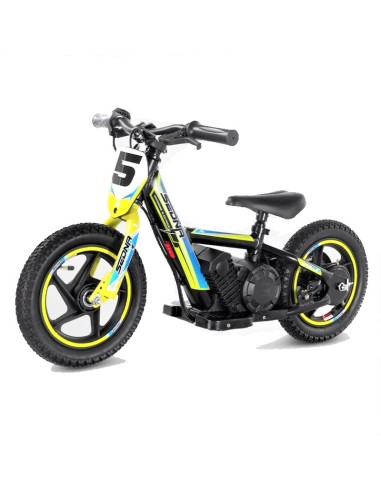 DRAISIENNE ÉLECTRIQUE APOLLO SEDNA 12" JAUNE MOTO sur PitRacing