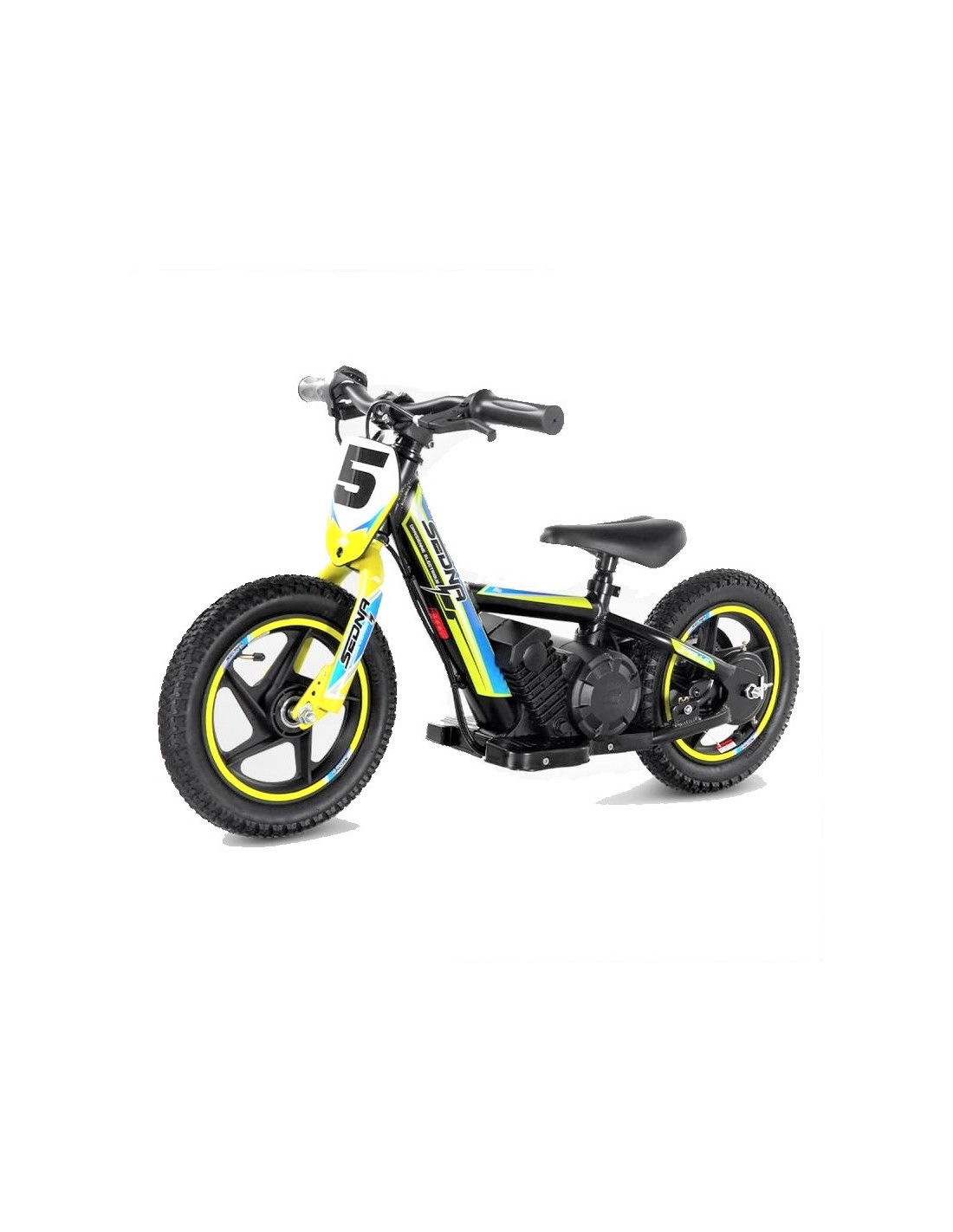 DRAISIENNE ÉLECTRIQUE APOLLO SEDNA 12" JAUNE MOTO sur PitRacing
