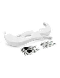 Protège-mains renforcée BLANC Aluminium 22 mm RACING