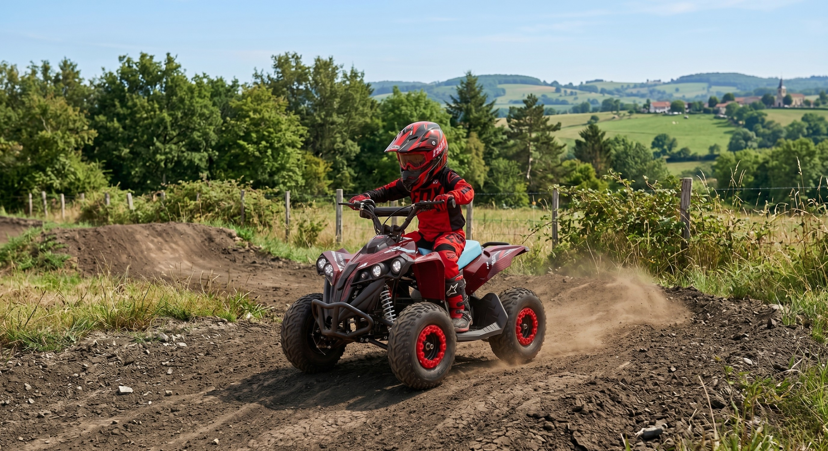Quad électrique enfant rouge 1000W Varman Monster – profil