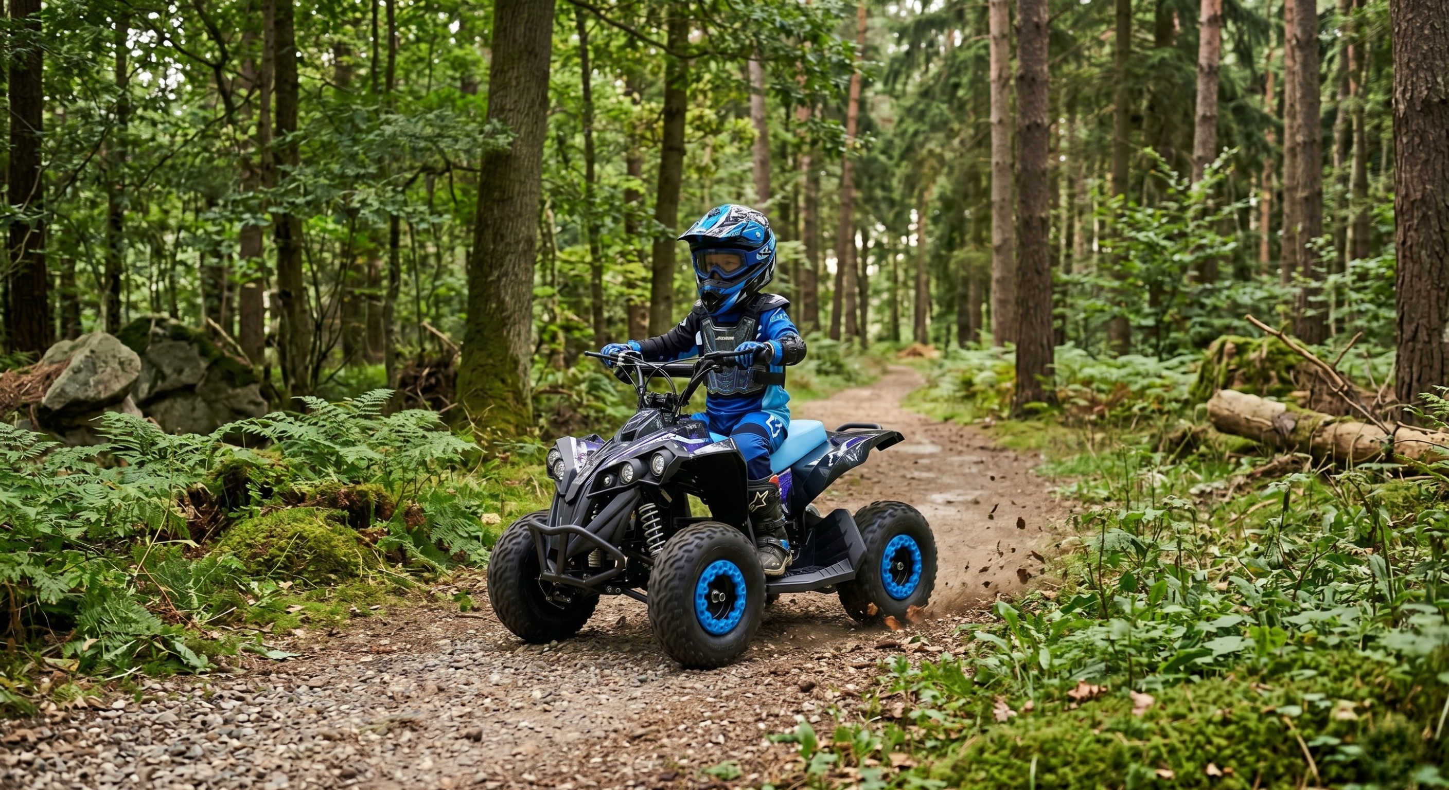 Quad électrique enfant Varman Monster XXL 1000W – coloris bleu
