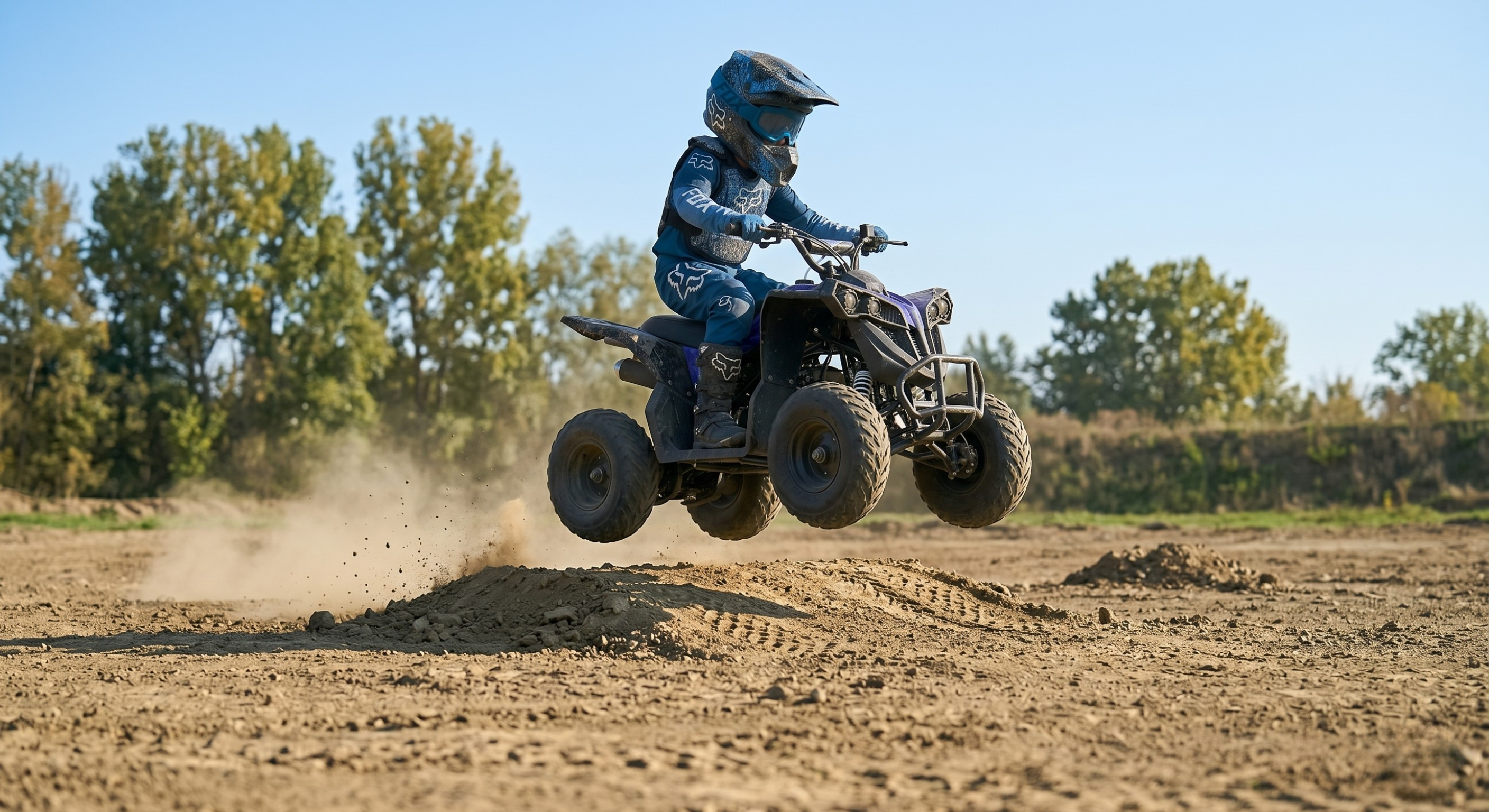 Quad électrique enfant bleu 1000W 6 ans – Varman Monster Pitracing