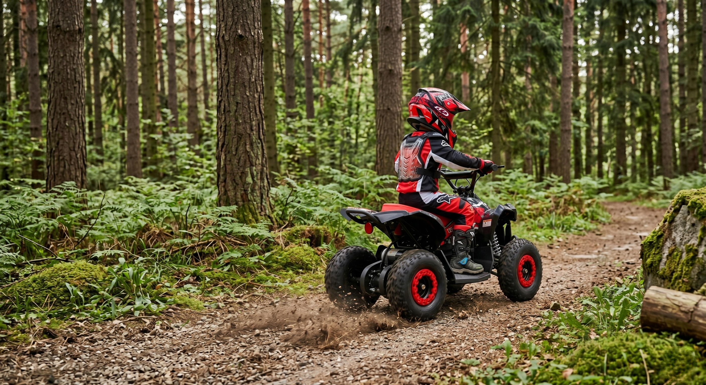 Quad électrique rouge enfant 48V – Varman Monster Pitracing