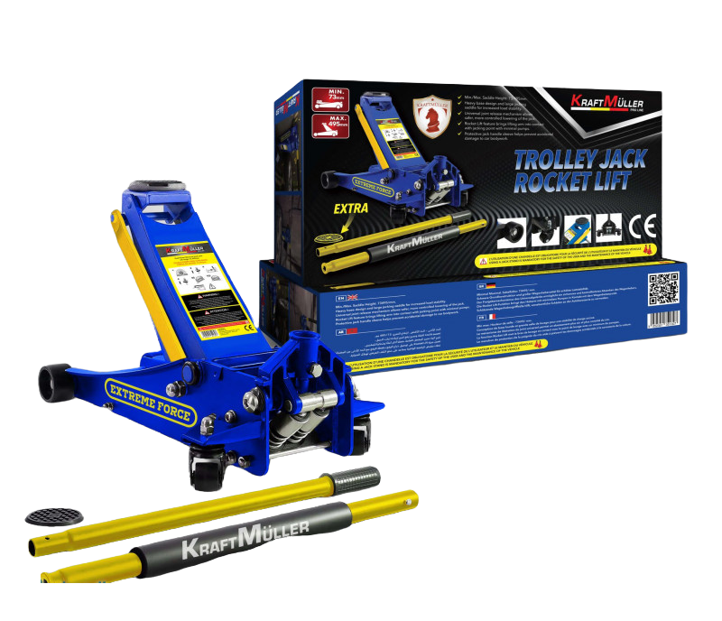 Cric rouleur professionnel 4TONNES extra plat JET MASTER | JET MASTER  germagny