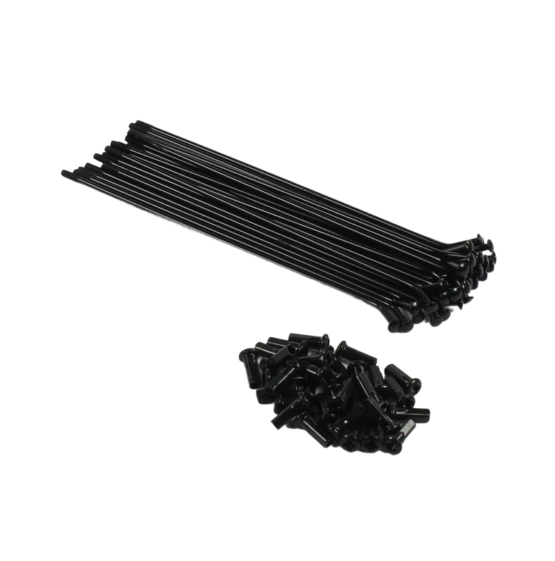 5x RAYON VELO 280MM DIAMETRE 13G 2,3MM ACIER CHROME SANS ÉCROU DROIT
