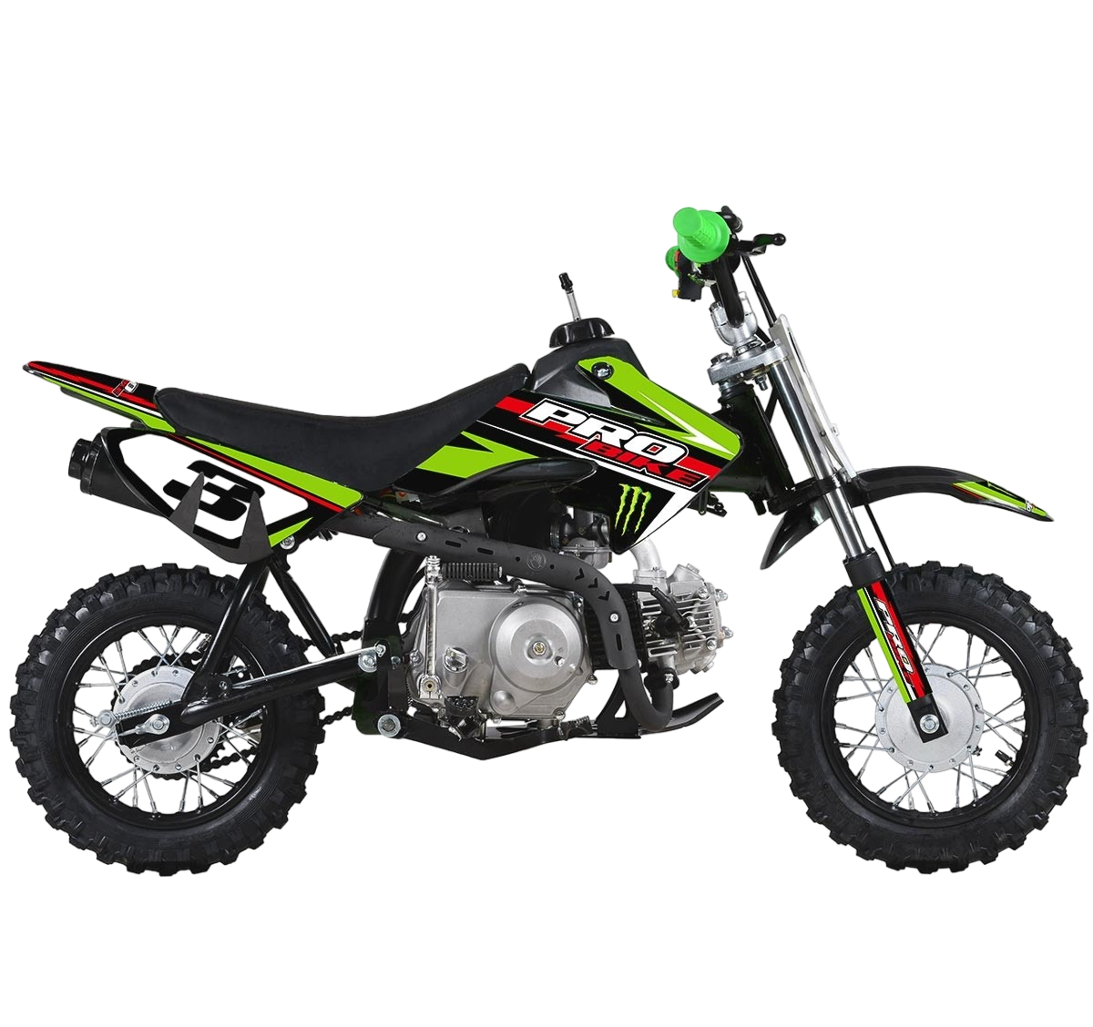 Moto enfant 88 cc PROBIKE VERT Semi-auto Démarrage Kick