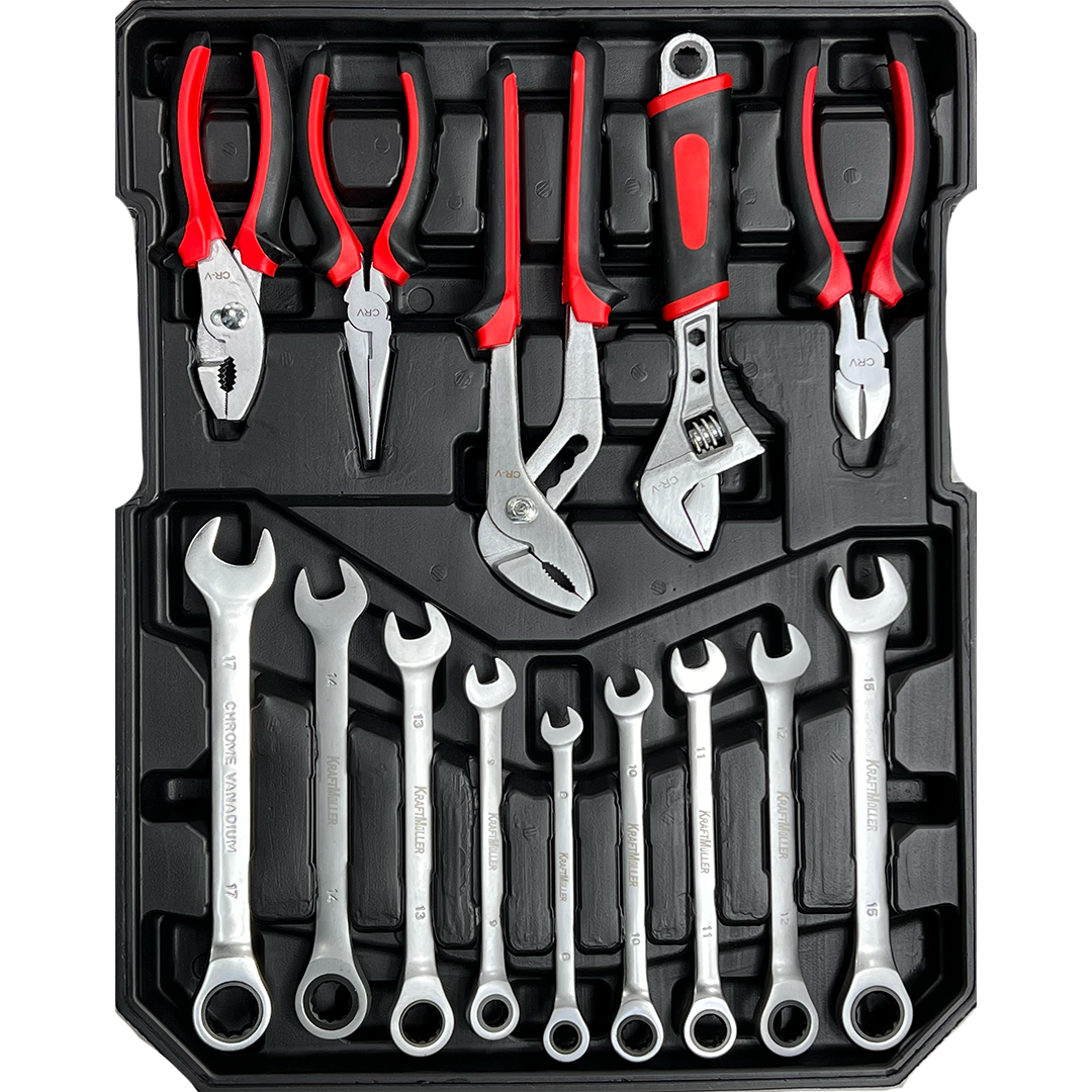 MALLETTE À OUTILS CHROME VANADIUM 186 PIÈCES