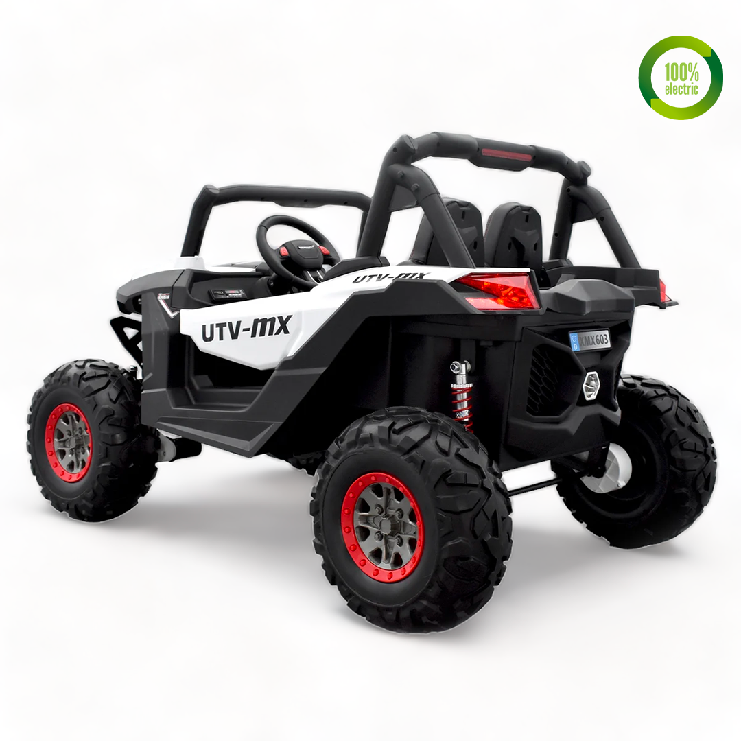Buggy électrique enfant UTV MX 24V 2 Places Blanc Buggy électrique enfant UTV MX 24V 2 Places Blanc