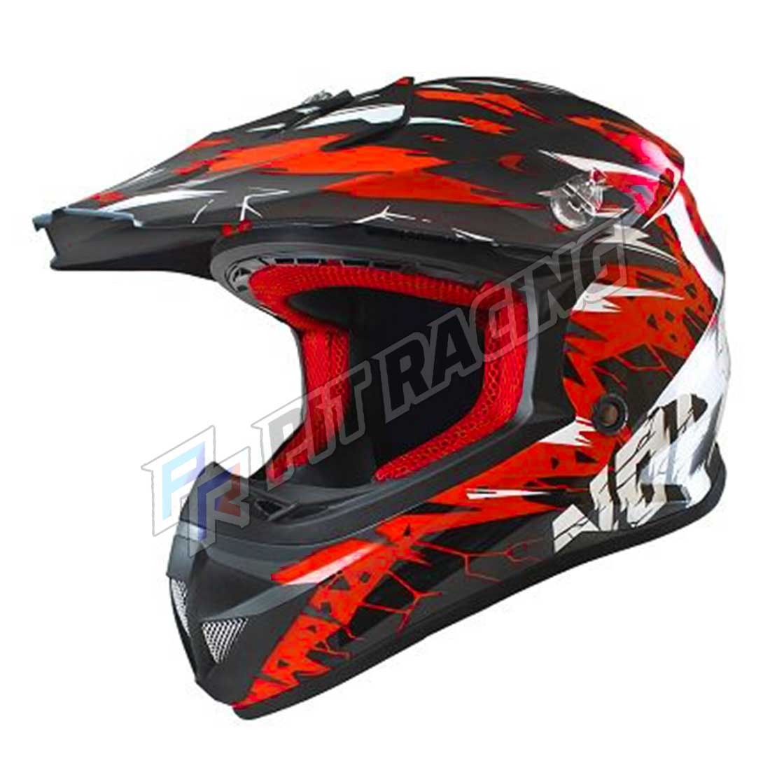 CASQUE CROSS ENFANT MOTO/QUAD NOEND CRACKED ROUGE