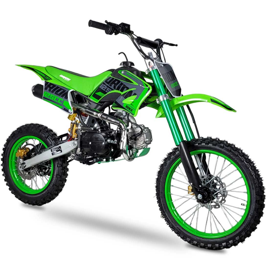 DIRT BIKE 125 CC ORION AGB 27 GRANDE ROUE 17 14 VERT