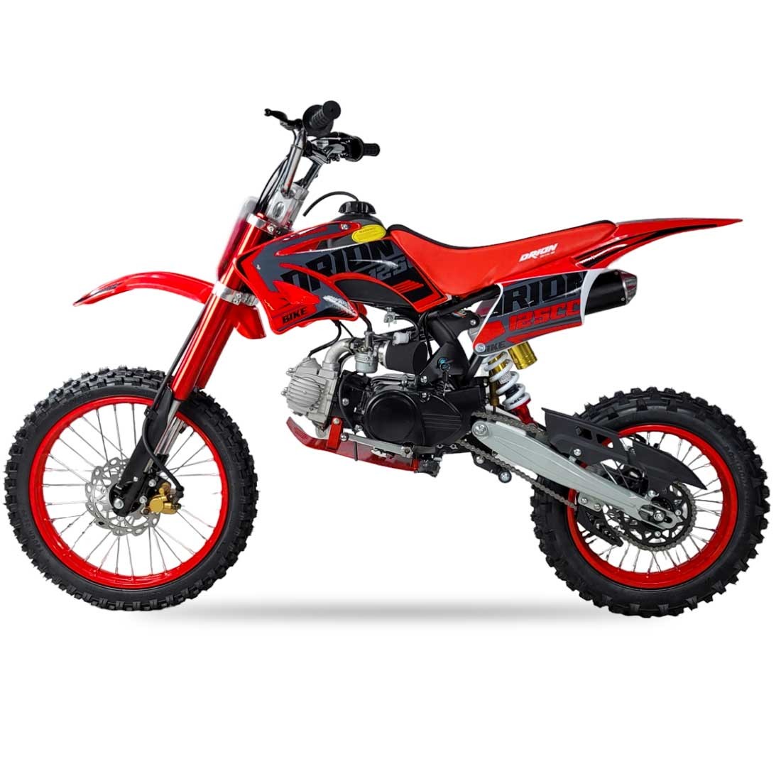 DIRT BIKE 125 CC ORION AGB 27 GRANDE ROUE 17 14 ROUGE