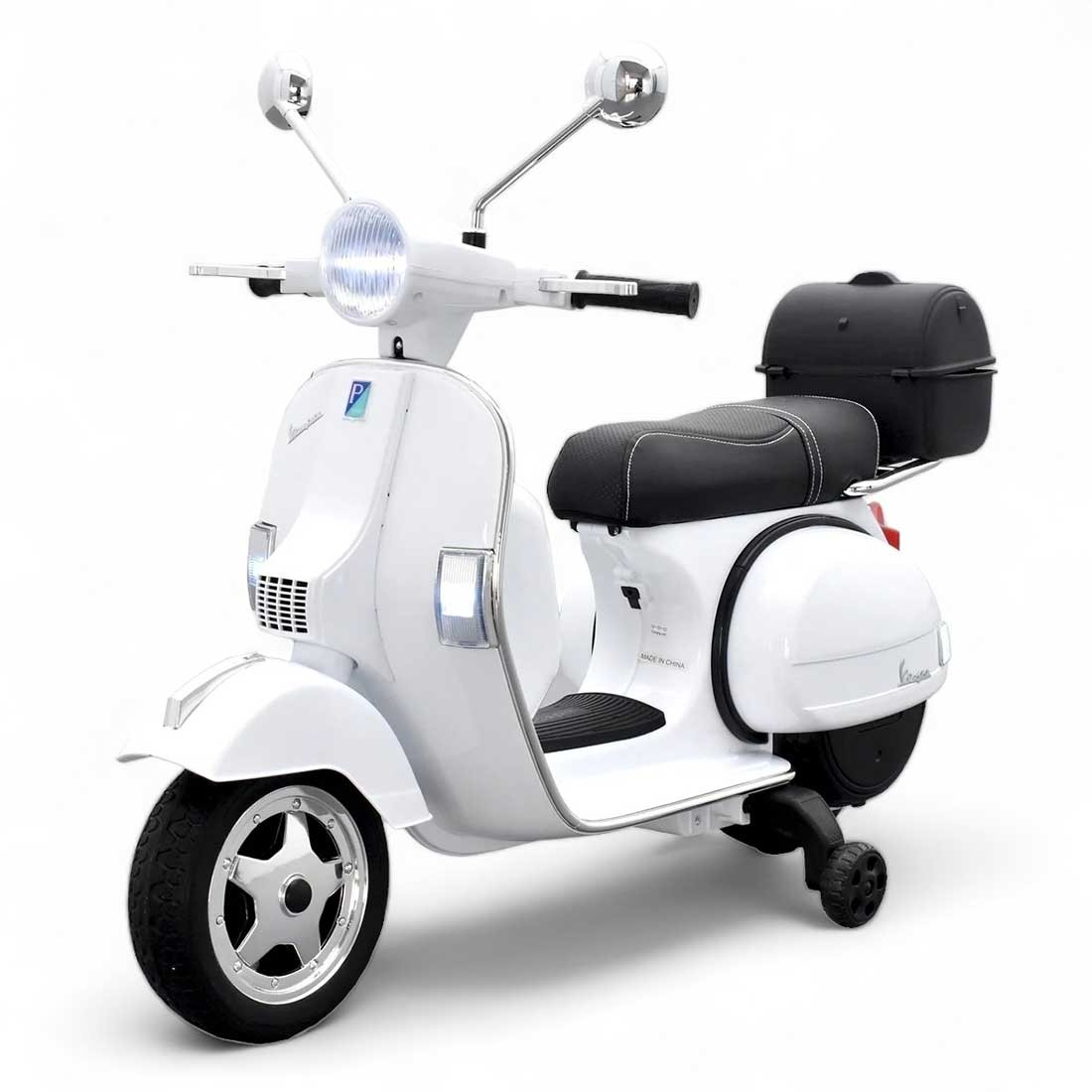 Scooter Piaggio Vespa PX150 Bleu électrique pour enfant 12 volts