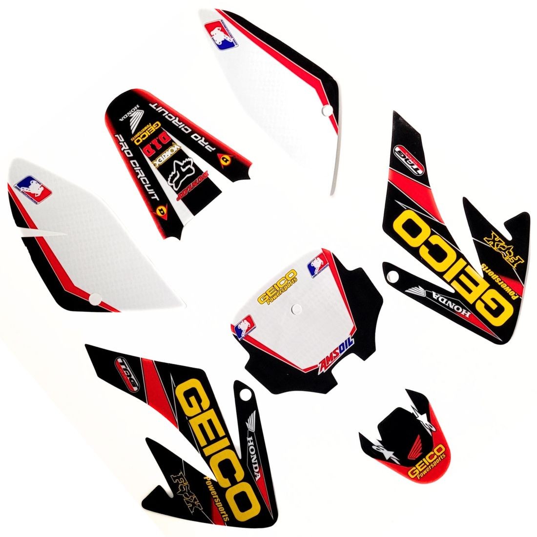 Kit Plastique CRF70 Noir Pour Dirt Bike/Pit Bike - Garde-boue Avant/arrière Et Plaques