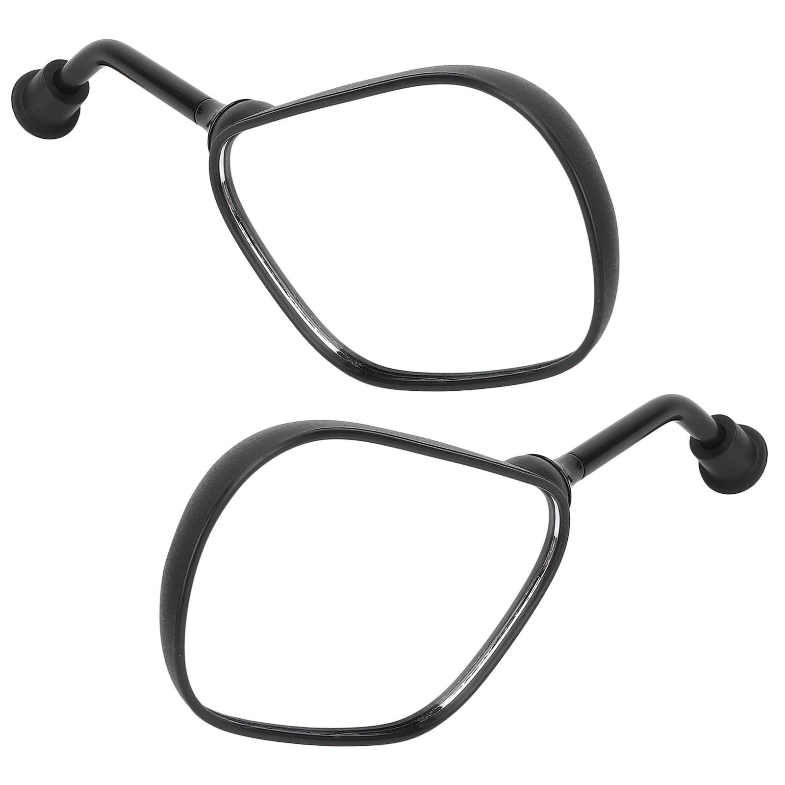 Paire De Rétroviseurs Moto Noirs - Compatible Guidon 22 Mm, Pivot 360°, Verre Clair - Pour Streetbike, Sport, Chopper, Cruiser - 6